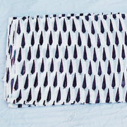 White Hand Block Print Natural Cotton Fabric Sewing Material