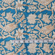 Multi Floral Bird Printed Natural Cotton Sewing Fabric - CraftJaipur