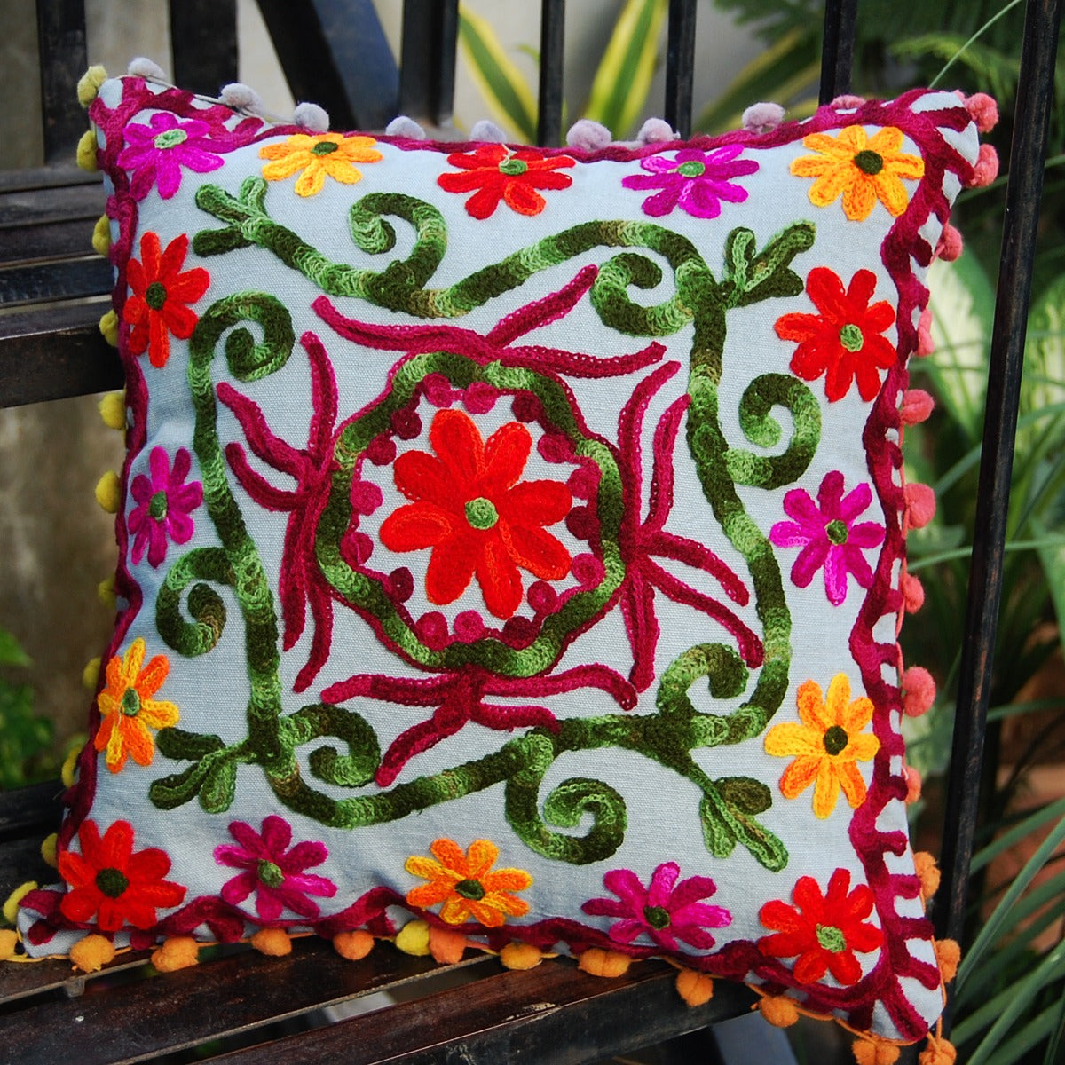 Shop Online Hand Made Embroidery Cushion Cover Decorative Pillow Case