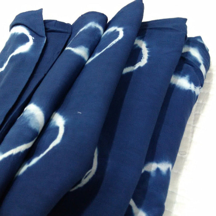 Shibori Printed Indian Cotton Handmade Indigo Tie Dye Fabric - CraftJaipur