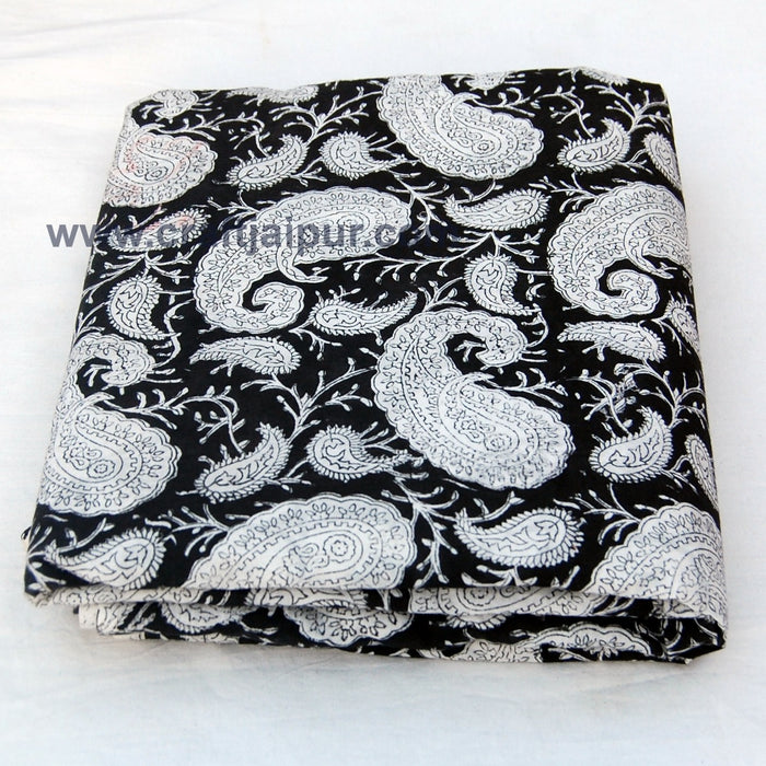 Handmade Indian Cotton Fabric , Anokhi Paisley Block Print-Craft Jaipur