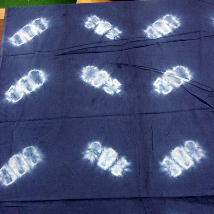 Hand Block Printed Indigo Dyed Natural Cotton Shibori Fabric - CraftJaipur