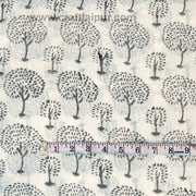 Handmade Tree Of Life Block Print Indian Cotton Voile Fabric - CraftJaipur