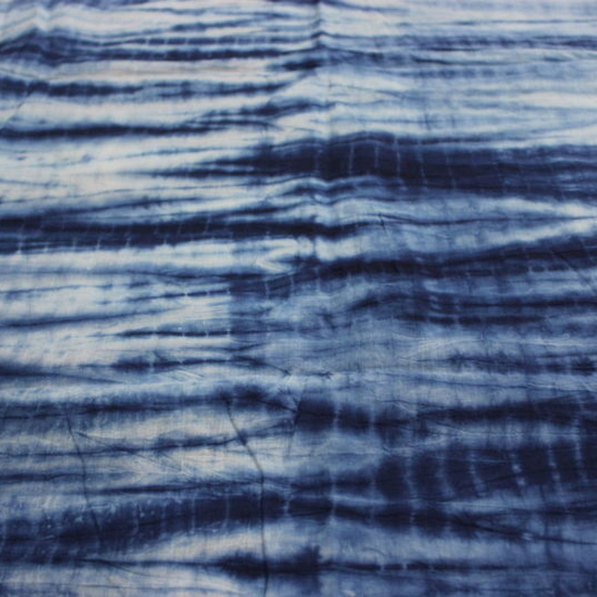 Handmade Tie Dye Natural Cotton Shibori Indigo Blue Fabric