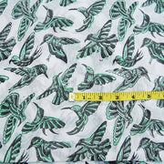 Handmade Flying Bird Printed Running Cotton Voile Fabrics - CraftJaipur
