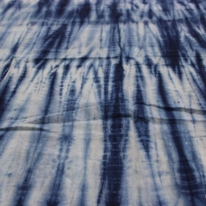 Handmade Tie Dye Natural Cotton Shibori Indigo Blue Fabric