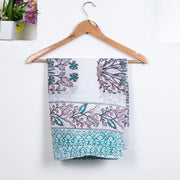 Hand Block printed cotton scarf sarong lightweight natural summer beach shawl - CraftJaipur