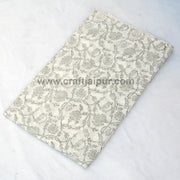Wooden Block Printed Cotton Fabric Floral Sewing Material-Craft Jaipur