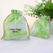 Green Tye Dye Jewelry Packaging Pouch (Set of 100) - CraftJaipur