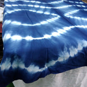 Indigo Tie Dyed Natural Cotton Shibori Dress Sewing Fabric - CraftJaipur