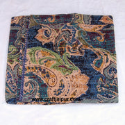 Indian Quilt, Kantha Bedspread, Handmade Throw Cotton Blanket, Queen Gudri