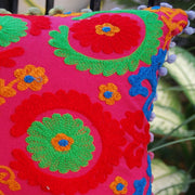 Suzani Embroidered Cushion Cover Decor Pillow Cases-Craft Jaipur