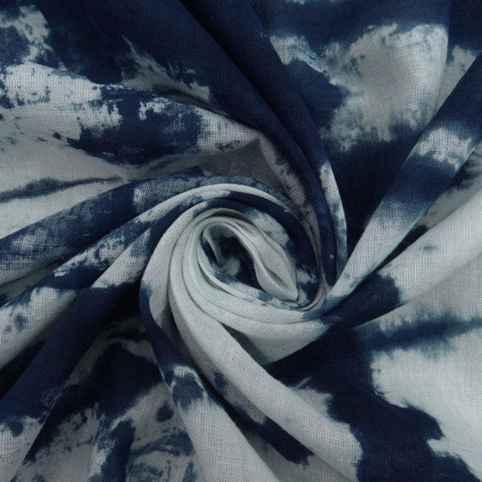 Handmade Indigo Tie Dye Cotton Shibori Printed Fabric