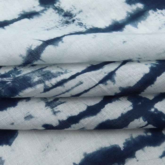 Handmade Indigo Tie Dye Cotton Shibori Printed Fabric