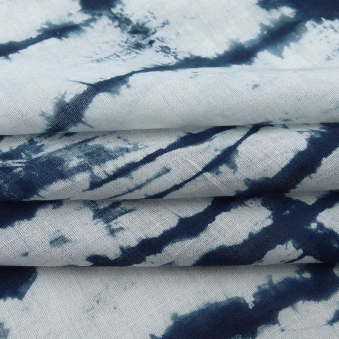 Handmade Indigo Tie Dye Cotton Shibori Printed Running Fabric - CraftJaipur