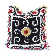Handmade Cushion Cover Suzani Embroidery Pillows Home Decor - CraftJaipur
