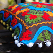 Suzani Pillows Embroidered Cushion Cover Decorative-Craft Jaipur