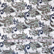 Handmade Paisley Block Printed Natural Cotton Indian Fabric - CraftJaipur