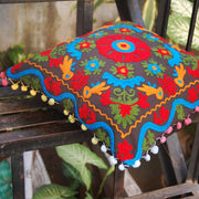 Suzani Pillows Embroidered Cushion Cover Decorative-Craft Jaipur