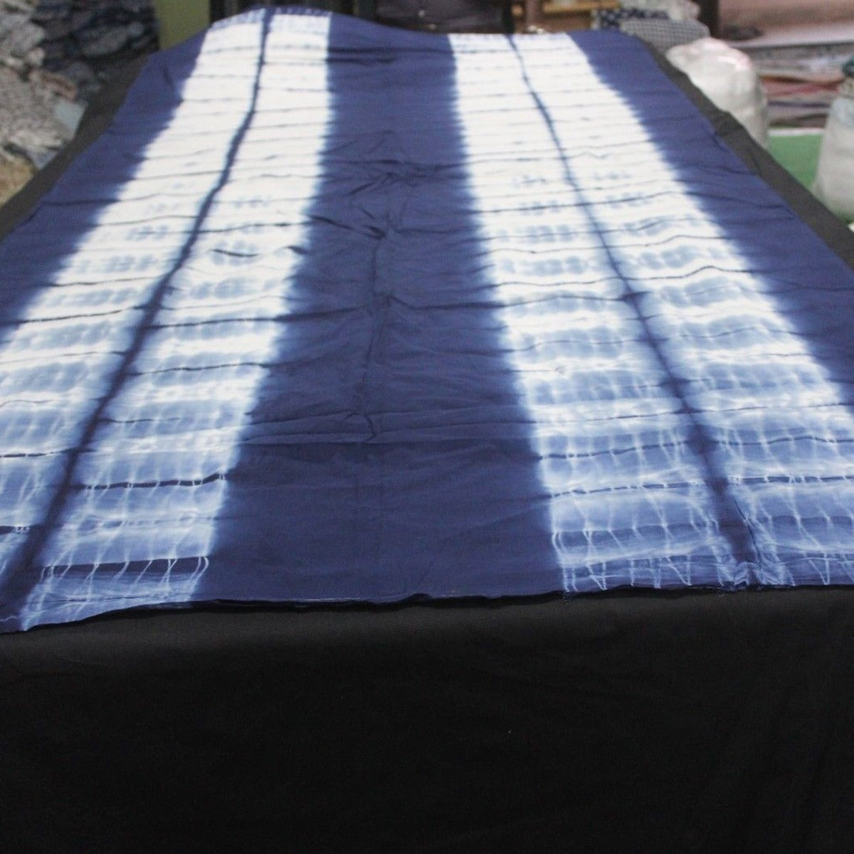 Indigo Blue Tie Dye Cotton Handmade Dress Sewing Fabric - CraftJaipur