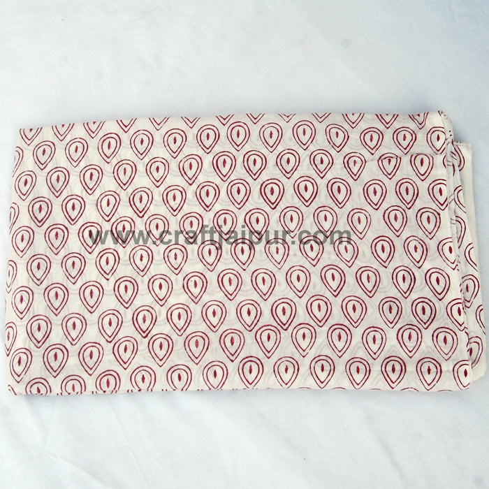 Block Printed Natural Cotton Voile Handmade Fabric-Craft Jaipur