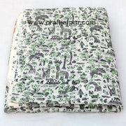 Vintage Block Printed Handmade Natural Cotton Voile Fabric-Craft Jaipur