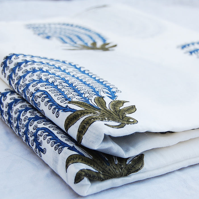 Hand Block Printed Natural Cotton Dress Sewing Craft Fabric - CraftJaipur