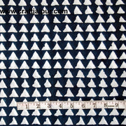 Indigo Blue Zig Zag Printed Indian Cotton Sewing Craft Fabric  - CraftJaipur