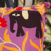 Square Suzani Cushion Cover Embroidered Pillow Cases-Craft Jaipur