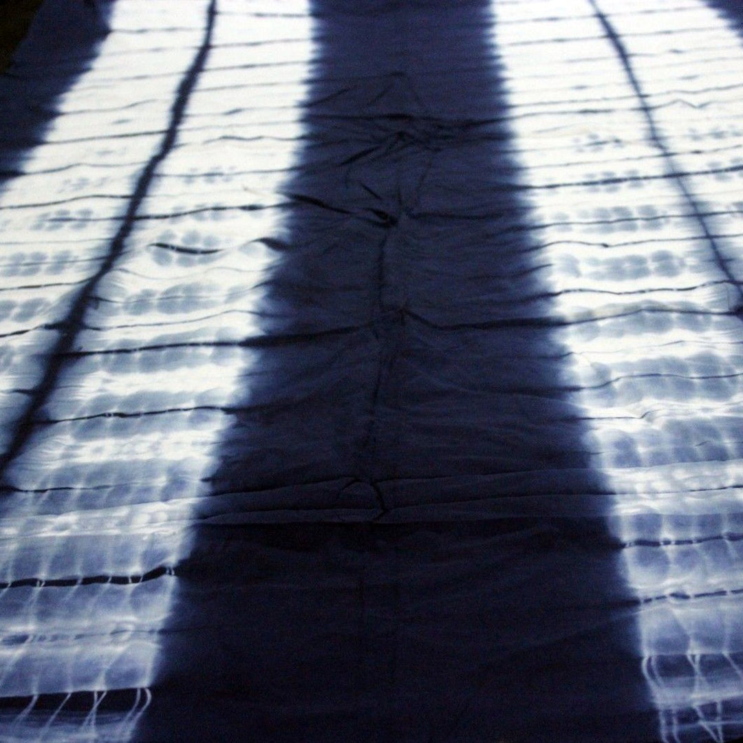 Indigo Blue Tie Dye Cotton Handmade Dress Sewing Fabric