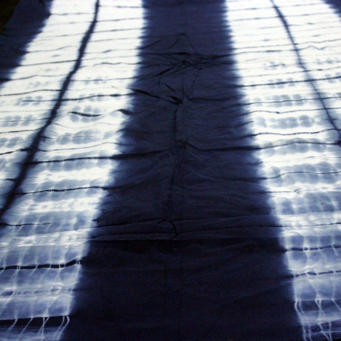 Indigo Blue Tie Dye Cotton Handmade Dress Sewing Fabric