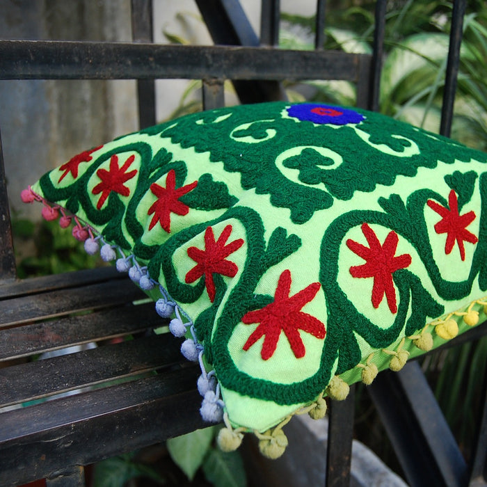 Indian Embroidery Suzani Cushion Cover Decorative Pillowcases - CraftJaipur