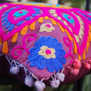 Suzani Embroidered Cushion Cover Pillows Decorative Throw-Craft Jaipur