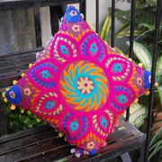 Suzani Embroidered Cushion Cover Pillows Decorative Throw-Craft Jaipur