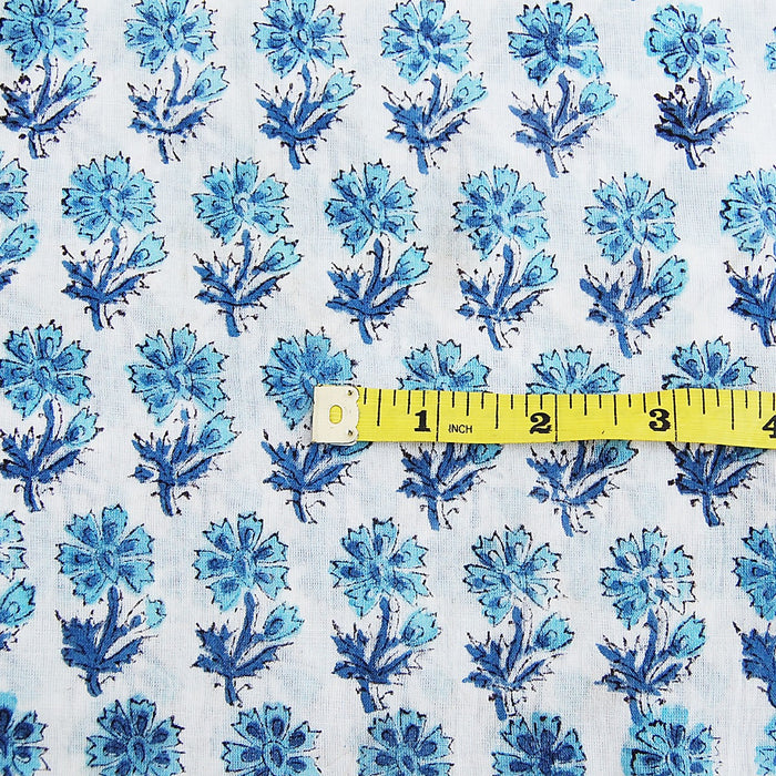 Hand Block Floral Printed Indian Cotton Dress Sewing Fabric - CraftJaipur