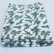 Handmade Flying Bird Printed Running Cotton Voile Fabrics - CraftJaipur