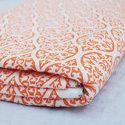 Natural Cotton Wooden Block Printed Dress Fabric