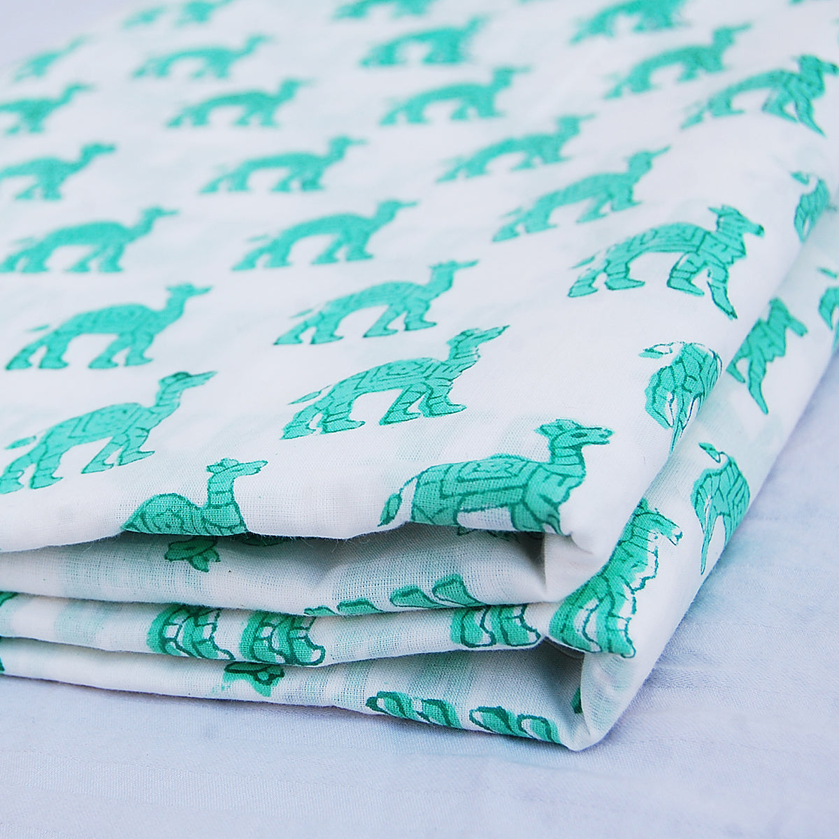 Camel Hand Block Print Indian Natural Cotton Fabric - CraftJaipur