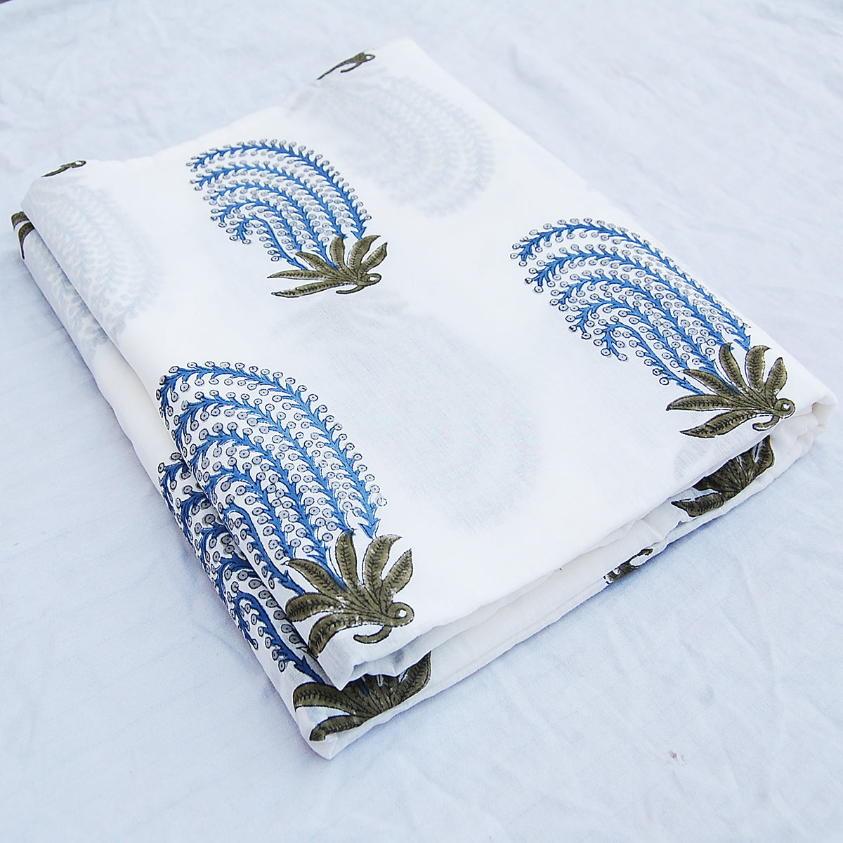 Hand Block Printed Natural Cotton Dress Sewing Craft Fabric - CraftJaipur