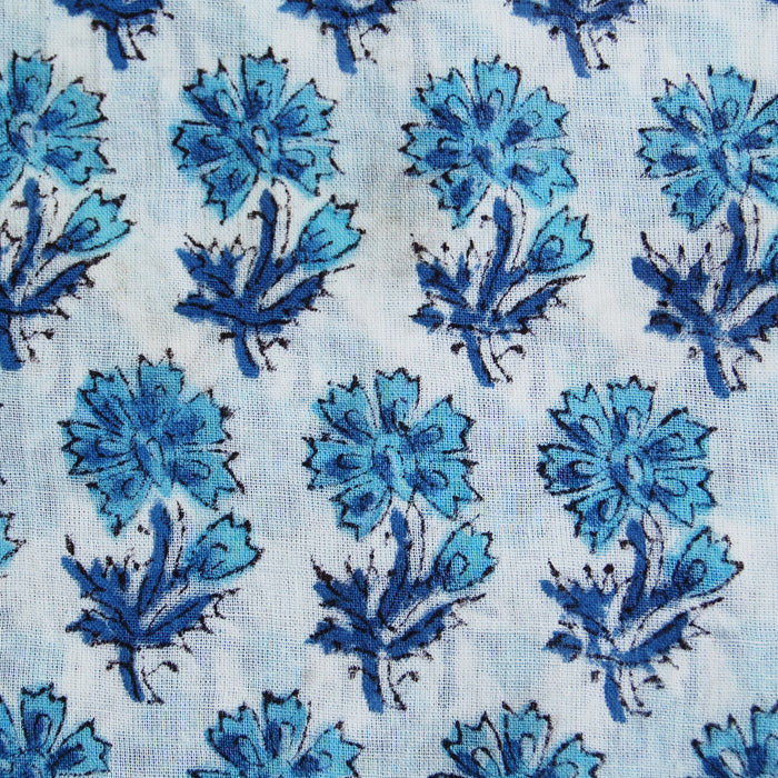 Hand Block Floral Printed Indian Cotton Dress Sewing Fabric - CraftJaipur