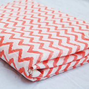 Zig Zag Block Printed Cotton Running Voile Clothing Fabric