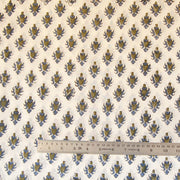 Hand Block Printed Floral Running Cotton Dressmaking Fabric