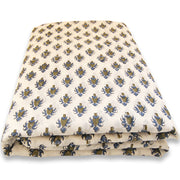 Hand Block Printed Floral Running Cotton Dressmaking Fabric