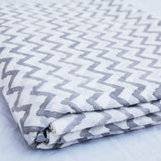 Handmade Zig Zag Block Printed Cotton Dressmaking Fabric - CraftJaipur