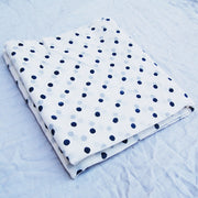 Handmade Polka Dot Printed Natural Cotton Dress Sewing Fabric - CraftJaipur