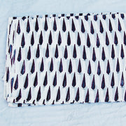 White Hand Block Print Natural Cotton Fabric Sewing Material