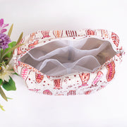 Block Print Cosmetic Bag, Makeup Pouch, Fish Print Wash Bag, Stocking Filler