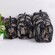 ORGANIC Cotton Handmade block printed Zipper Pouch, Make-up purse Bags, Utility bag - Gift for Her