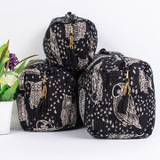 ORGANIC Cotton Handmade block printed Zipper Pouch, Make-up purse Bags, Utility bag - Gift for Her