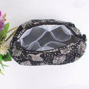 ORGANIC Cotton Handmade block printed Zipper Pouch, Make-up purse Bags, Utility bag - Gift for Her